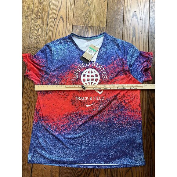 Nike Men’s Dri-FIT USA Miler Printed Running T-Shirt FJ3411-635 Size XL NWT - Picture 5 of 5